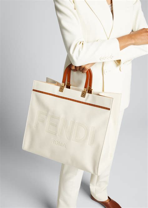 fendi women's large sunshine leather shopper stores|Fendi sunshine shopper large tote.